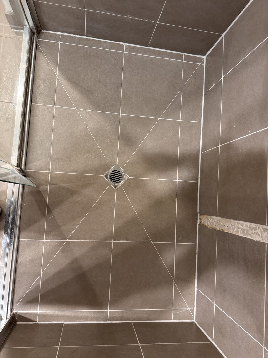 Shower after regrouting